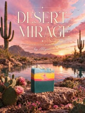 Handcrafted goat milk Soap Desert Mirage Layered Artisan Soap